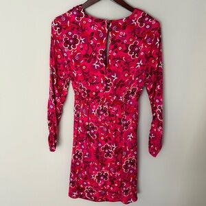 Maeve By Anthropologie Women's L/S Floral Print Mini Dress CL8 Pink Combo XSmall